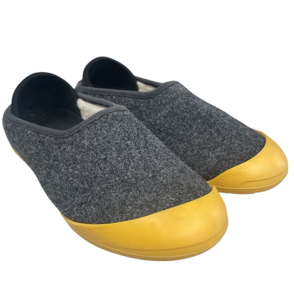MAHABIS CURVE CLASSIC Comfort Slipper Grey Wool Slip On Women's 36/5.5-6.